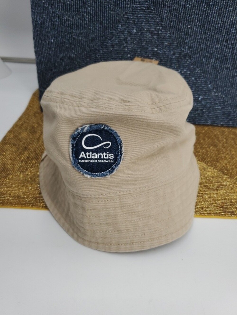 Khaki bucket hat by Atlantis Headwear New W Tags (**)